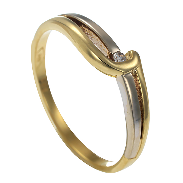 Diamantring, 14K, Gelbgold, Brillant