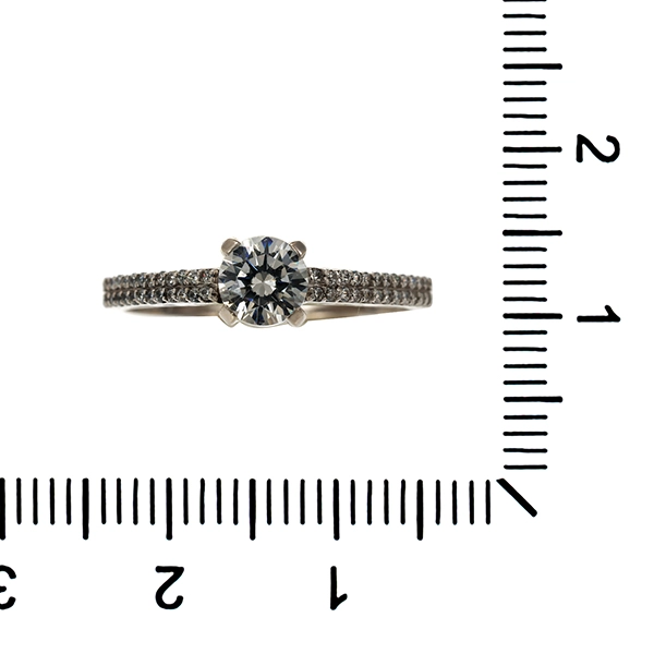 Ring, 14K, Weißgold, Zirkonia