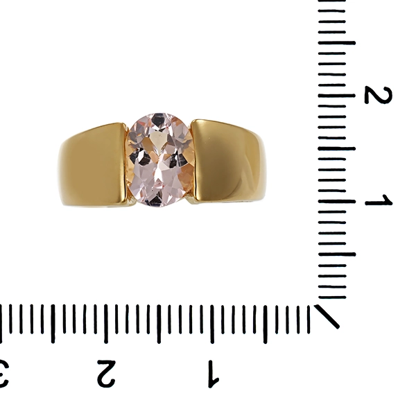 Ring, 9K, Gelbgold, Morganit