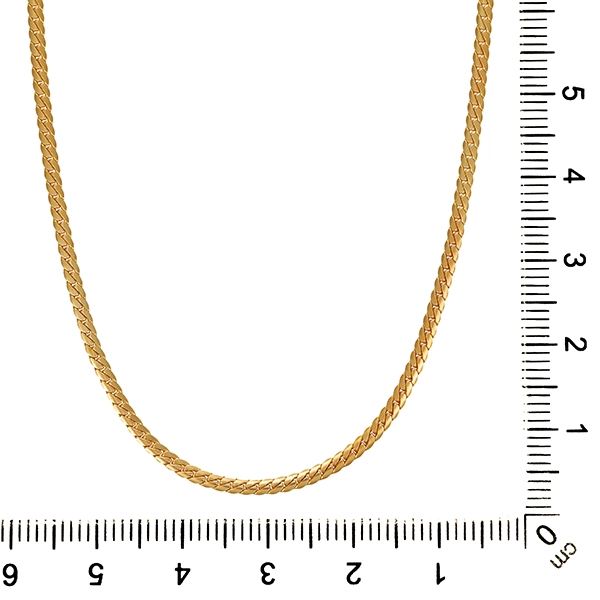 Collierkette, 14K, Gelbgold, Panzer-