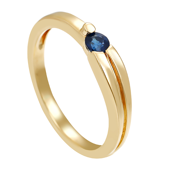 Ring, 14K, Gelbgold, Saphir