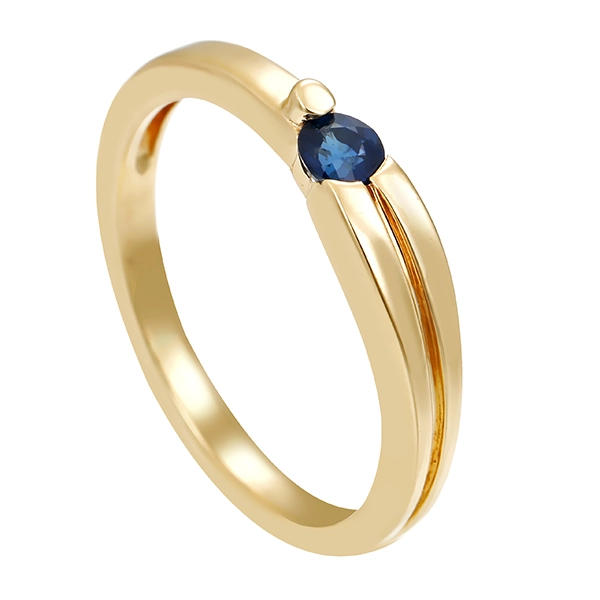 Ring, 14K, Gelbgold, Saphir