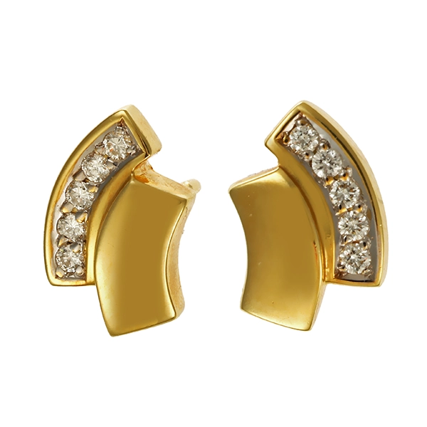 Ohrstecker, 14K, Gelbgold, Brillanten