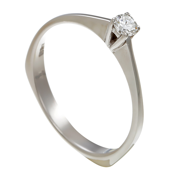 Diamantring, 14K, Weißgold, Brillant