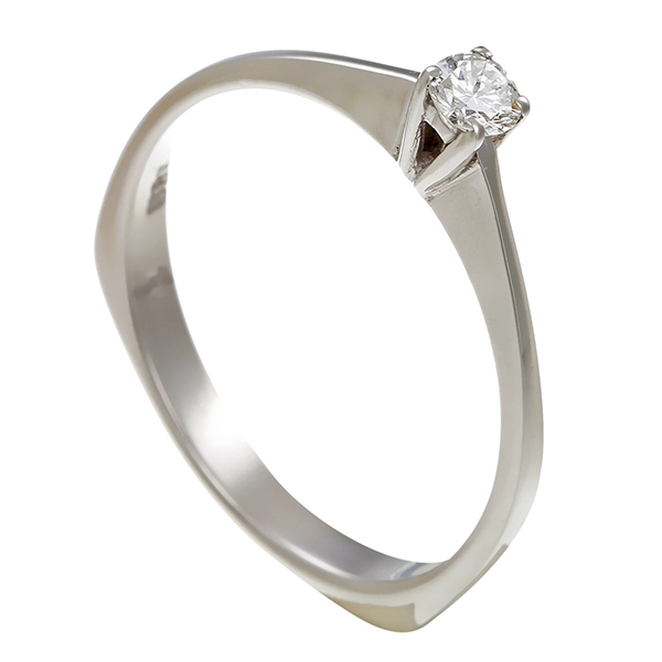 Diamantring, 14K, Weißgold, Brillant