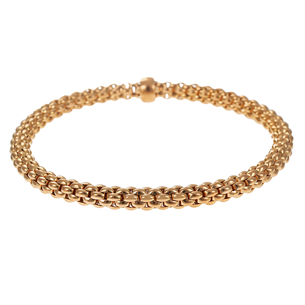 Armreif, 18K, Gelbgold, Flexibel, Himbeer-