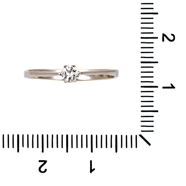 Diamantring, 14K, Weißgold, Brillant 0,15 ct