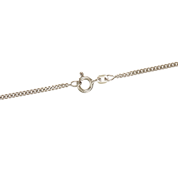 Collierkette, 14K, Weißgold, Panzer-