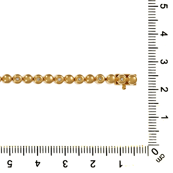 Armband, 18K, Gelbgold, Tennis-