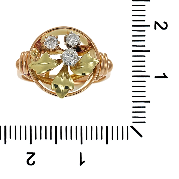Diamantring, 14K, Gelbgold, Brillanten 0,26 ct