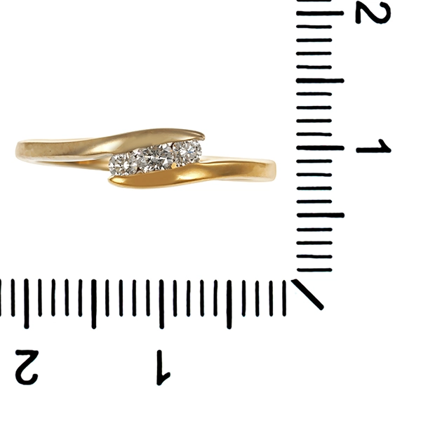 Diamantring, 18K, Gelbgold, Brillanten