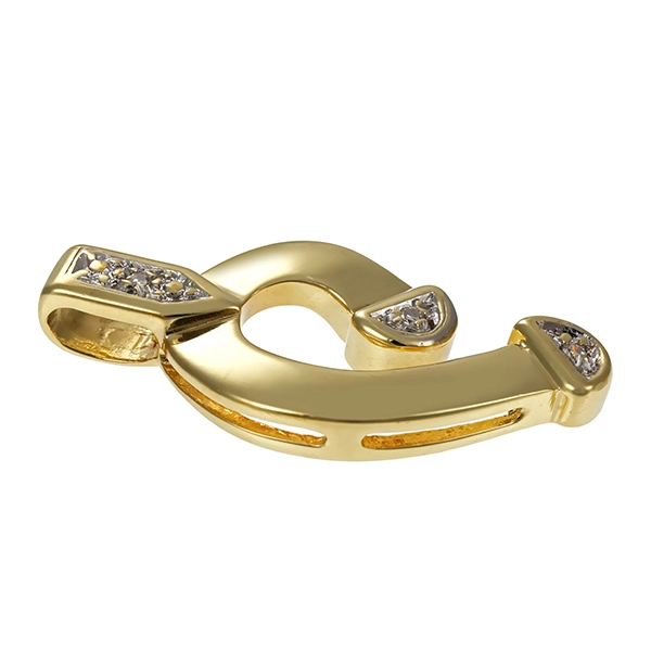 Anhänger, 14K, Gelb-/Weißgold, Diamnaten