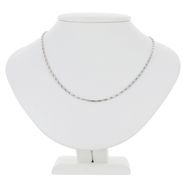 Kette, 18K, Weißgold, Haferkorn, L56cm