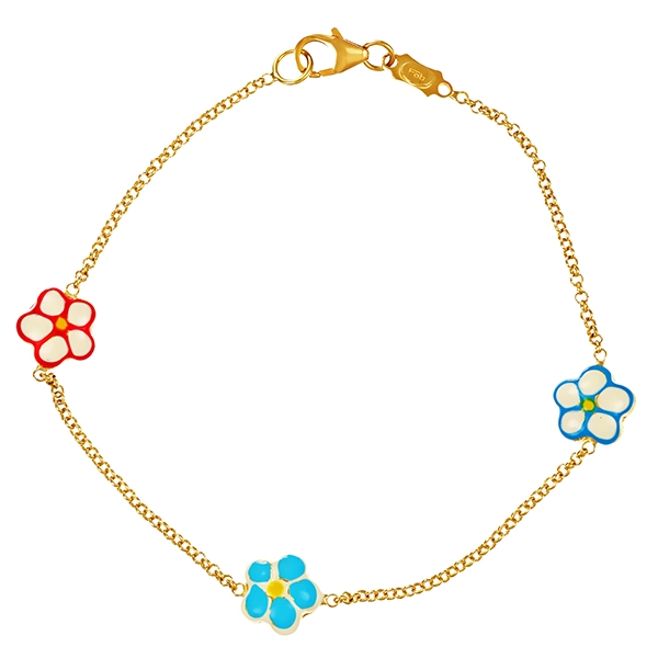 Armband, 18K, Gelbgold, Emaille