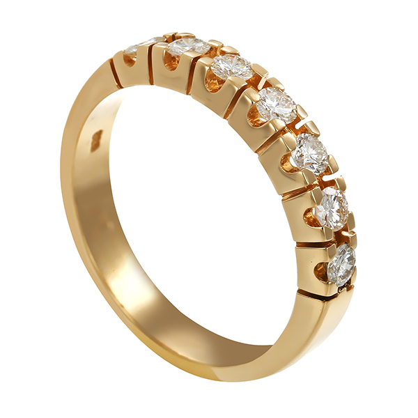 Ring, 14K, Gelbgold, Brillanten 