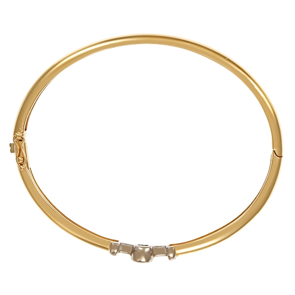 Armreif, 14K, Gelb-/Weißgold, Brillant 0,28 ct