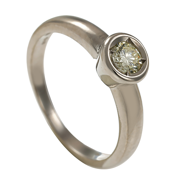 Diamantring, Pt950, Platin, Brillant 0,33 ct