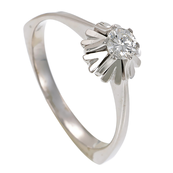 Brillantring, 14K, Weißgold, 0,25ct