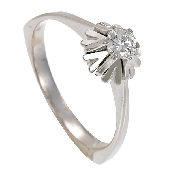 Brillantring, 14K, Weißgold, 0,25ct