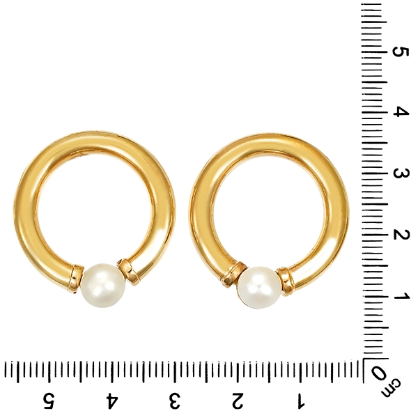 Ohrstecker, 14K, Gelbgold, Perle