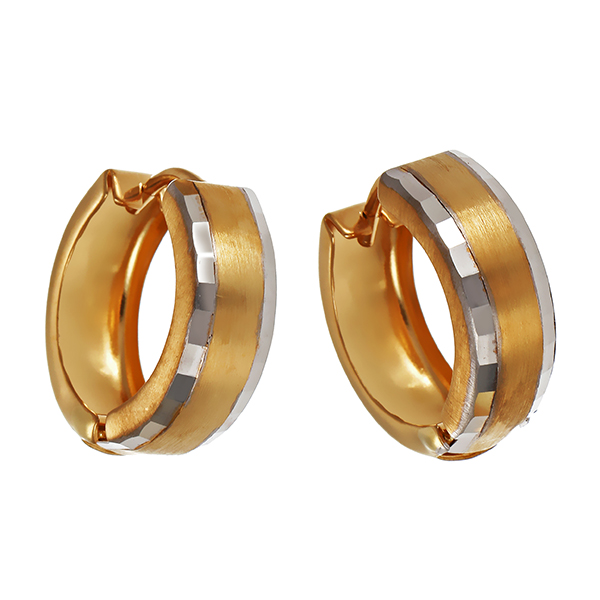 Creolen, 14K, Gelb-/Weißgold