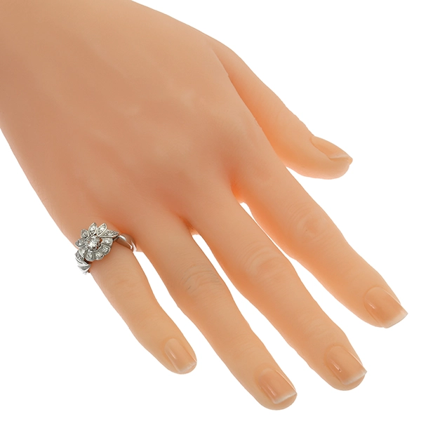 Diamantring, 14K, Weißgold, Brillant (en) 0,30 ct