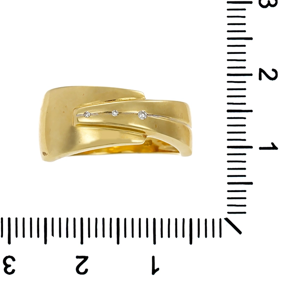 Diamantring, 14K, Gelbgold, Diamant