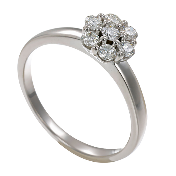 Diamantring, 14K, Weißgold, Brillanten 0,35 ct