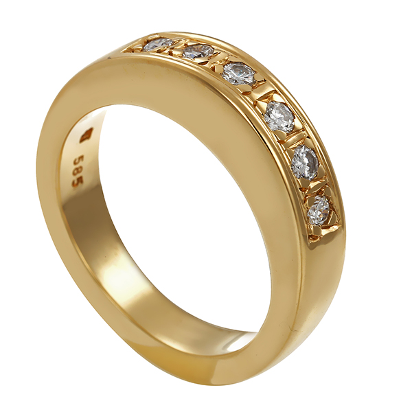 Diamantring, 14K, Gelbgold, Brillanten 0,30 ct