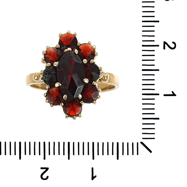 Ring, 8K, Gelbgold, Granat