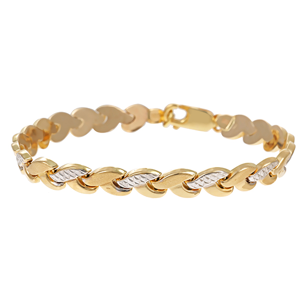 Armband, 14K, Gelb-/Weißgold
