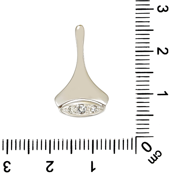Anhänger, 14K, Weißgold, Diamanten