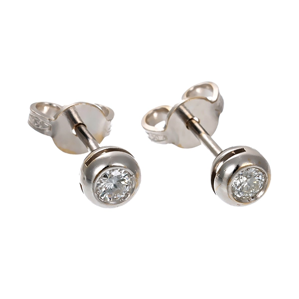 Uhrstecker, 18K, Weißgold, Brillanten 0,14 ct