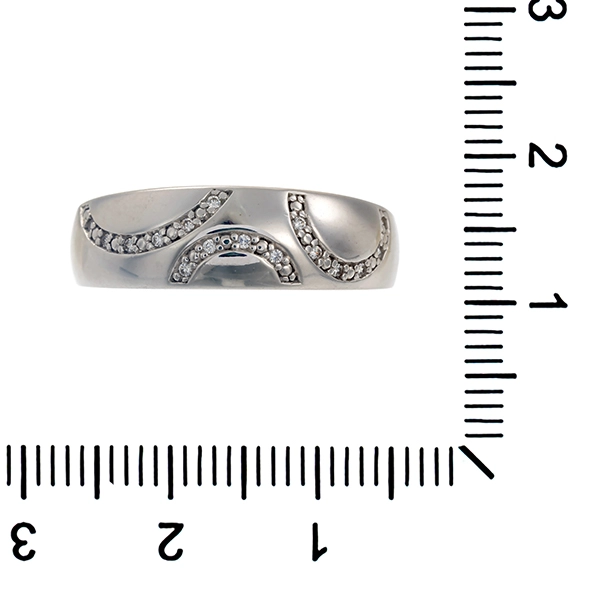 Ring, 8K, Weißgold, Zirkonia