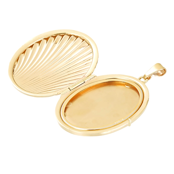 Anhänger, 14K, Gelbgold, Medaillon