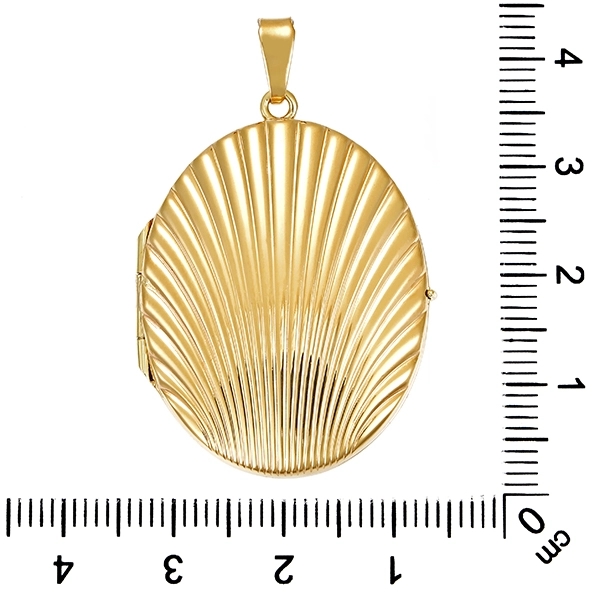 Anhänger, 14K, Gelbgold, Medaillon