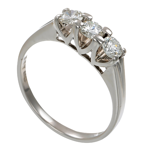 Diamantring, 14K, Weißgold, Brillanten, Diamant 