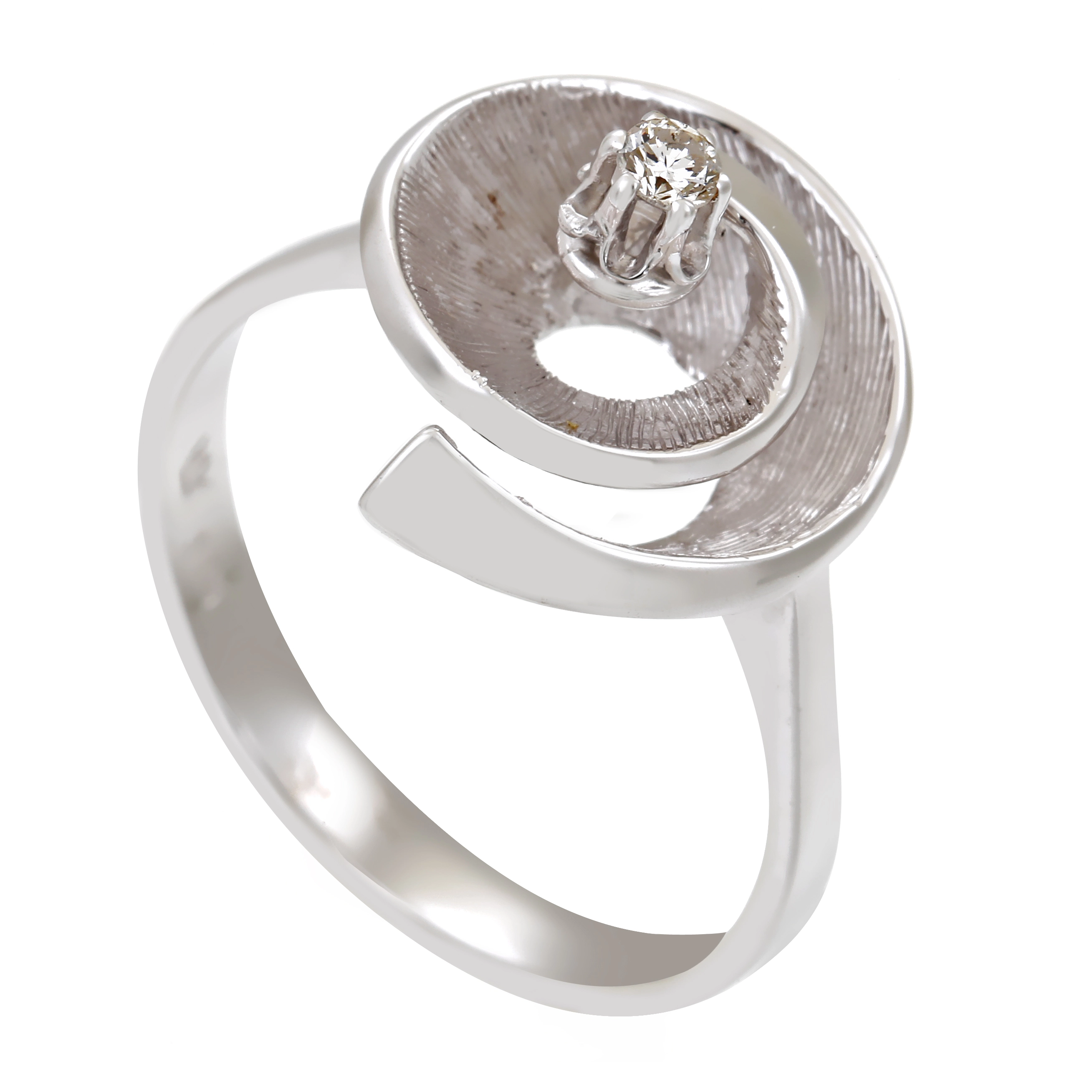 Diamantring, 14K, Weißgold, Brillant