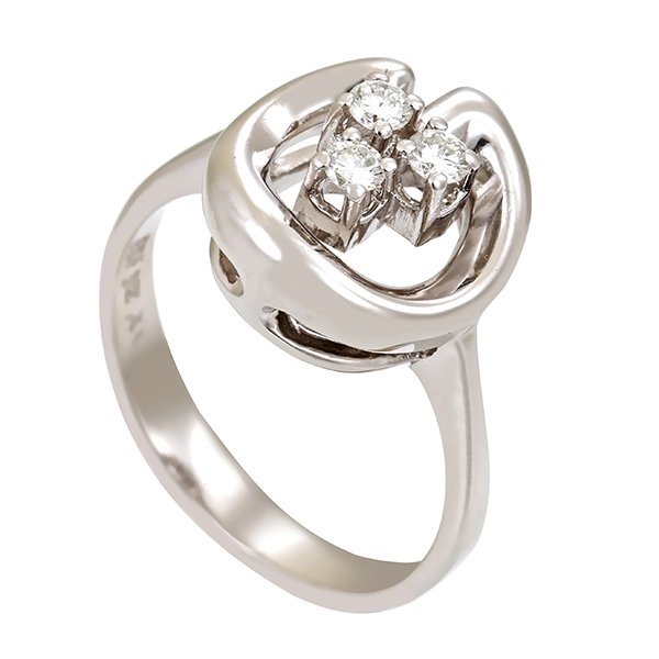 Diamantring, 14K, Weißgold, Brillanten