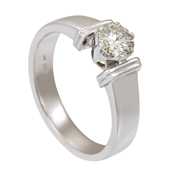 Diamantring, 18K, Weißgold, Brillant 0,45 ct