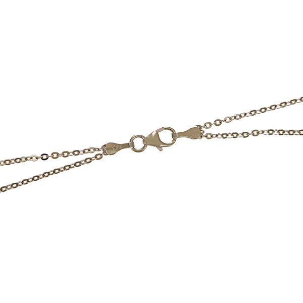 Collier, 14K, Weißgold, Anker-, 2-reihig
