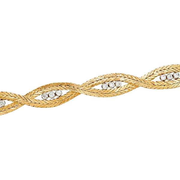 Armband, 18K, Gelbgold, Brillanten