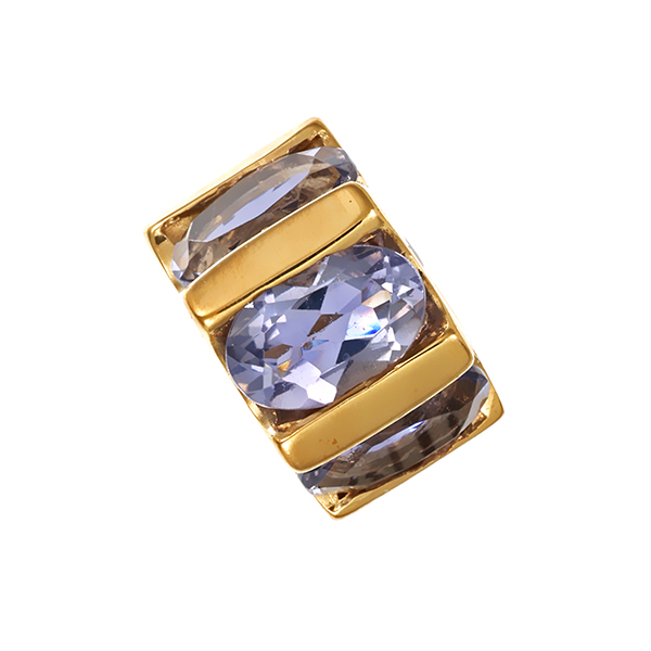 Anhänger, 9K, Gelbgold, Tansanite
