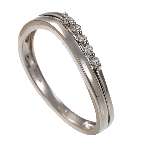 Diamantring, 14K, Weißgold, Brillanten