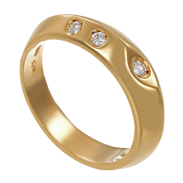 Diamantring, 14K, Gelbgold, Brillanten 0,15 ct