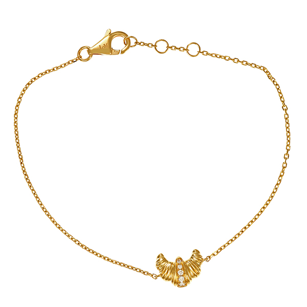 Armband, 18K, Gelb-/Weißgold, Brillanten