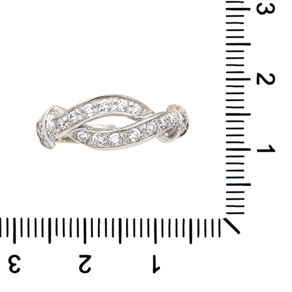 Ring, 18K, Weißgold, Zirkonia