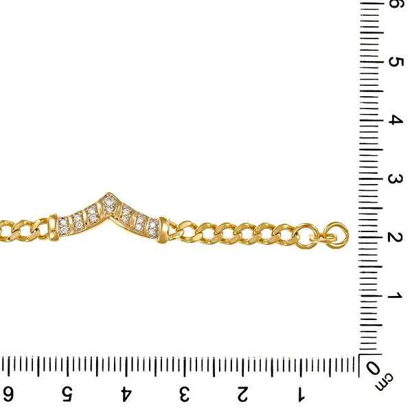 Armbaund, 18K, Gelbgold, Brillanten, Panzer-