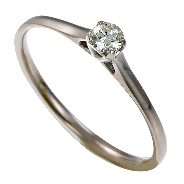 Diamantring, 14K, Weißgold, Brillant