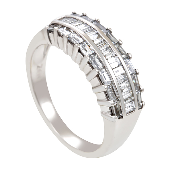 Diamantring, 18K, Weißgold, Diamanten 1,15 ct